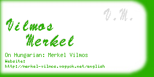 vilmos merkel business card